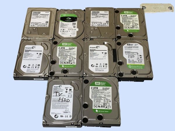 M7006 Western Digtal Seagate他 2TB x10個 HDD まとめて10個 3.5 ジャンク品