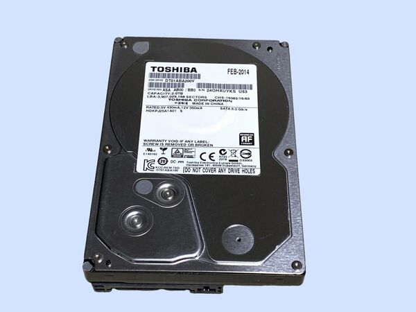 M7045 TOSHIBA SATA 3.5インチHDD SATA DT01ABA200V 2TB 使用 40904時間