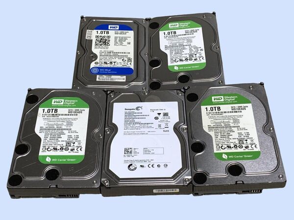M7049 HDD ハードディスク 3.5インチ 1TB 5枚セット まとめ売り「注意」ジャンク