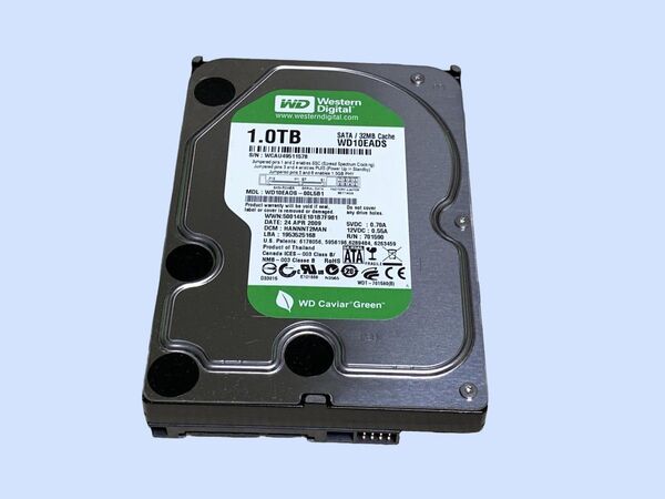 M7075 Western Digital 3.5インチHDD 1TB WD10EADS 使用 134時間