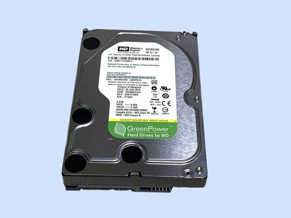 M7078 Western Digital HDD 3.5インチ 3TB WD30EURS 使用79320時間