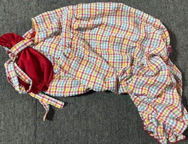 犬服 大型犬用 パフフラッフィーロンパース スタンプーサイズ