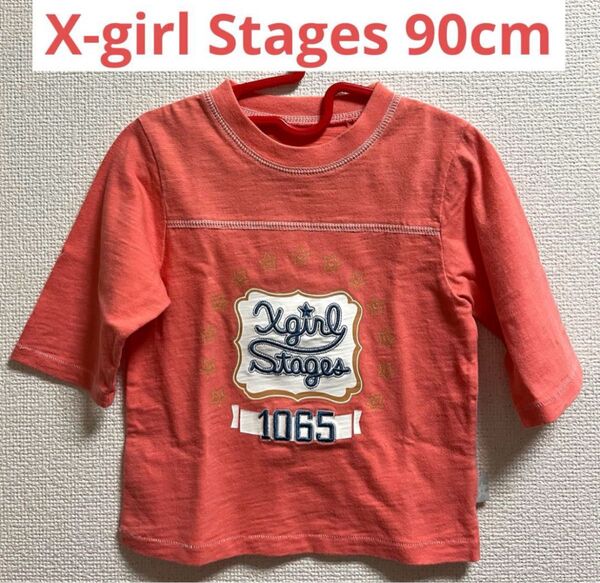 X-girl Stages エックスガールファーストステージ 7分袖Tシャツ 2T 90cm