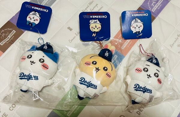 セット最安値☆ ちいかわ MLB ドジャース キーホルダー マスコット ハチワレ うさぎ ちいかわ