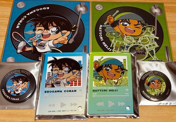 セット最安値☆ 名探偵コナン 大阪城 夏フェス トレーディング 色紙 缶バッジ アクリルプレート 江戸川コナン 服部平次
