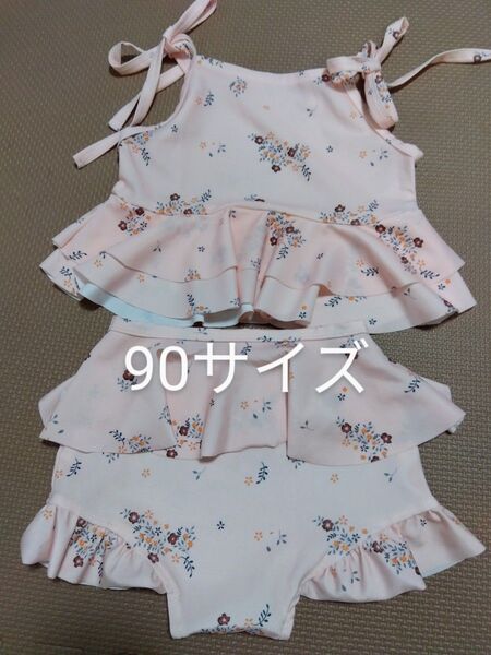 90サイズ 水着 女の子 赤ちゃん セパレート ワンピース風