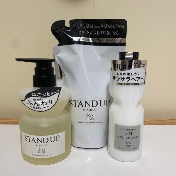 &be アンドビー スタンドアップシャンプー ポンプ 400ml×1個同じく&beコンディショナー280ml