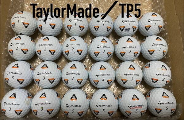 28. 《訳あり特価》24球 TP5 TaylorMade ロストボール