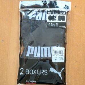 PUMA 110サイズ ボクサーブリーフ ブラック無地 プリント 前開き ボクサーパンツ ボクサー パンツ 下着 黒 プーマ