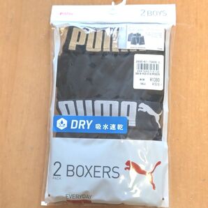 PUMA ボクサーパンツ 110サイズ ブラック 吸水速乾 前開き パンツ 下着 ボクサーブリーフ 無地 ハニカム DRY 紺 夏