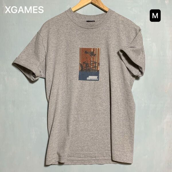 XGames グラフィックTシャツ グレー M コットン100%made in USA