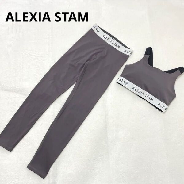 ALEXIA STAM ヨガ スポーツ トレーニング ウェア セットアップ スパッツ レギンス ブラトップ