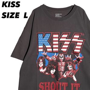 KISS Tシャツ L キッスTシャツ L ブラック バンドTシャツ バンT