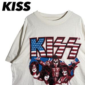 KISS Tシャツ M キッスTシャツ M ホワイト バンドTシャツ バンT