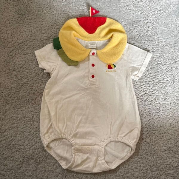 フタフタ オムライス 半袖Tシャツロンパース 70cm バースデイ ベビー服