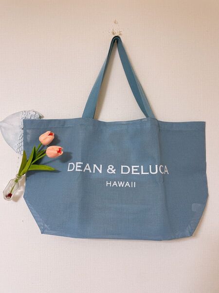 DEAN&DELUCA】正規品 ハワイ限定 ブルー メッシュバッグ XL ビーチバッグ トートバッグ