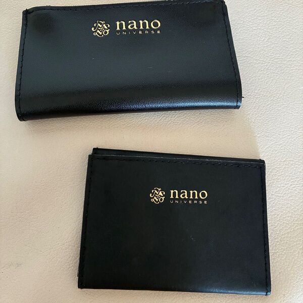 nano・universe、ナノ・ユニバース、環境に優しいリサイクルレザー製二つ折り財布&カードケース、雑誌付録 シンプルな財布