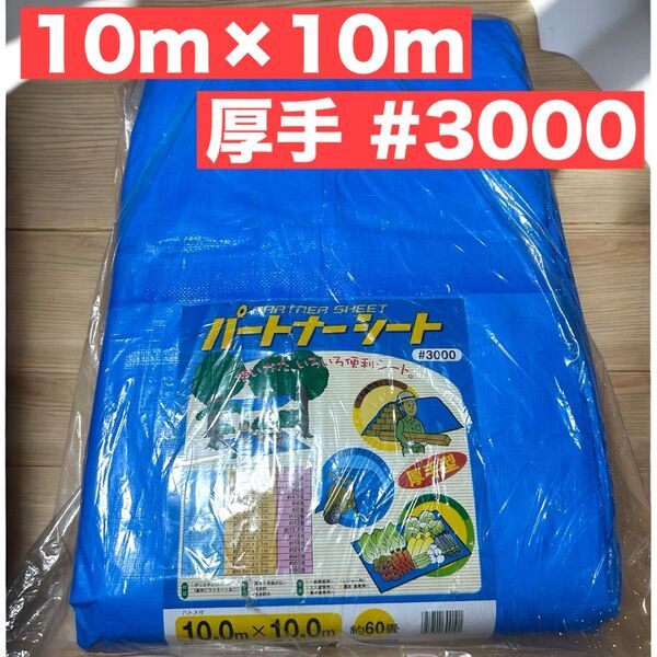【新品未使用未開封】 #3000 厚手 ブルーシート 10mx10m