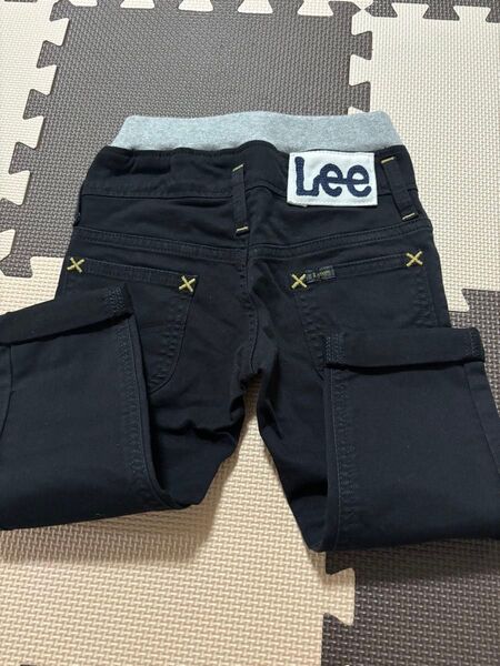 美品!Lee 黒 スリムフィットパンツ 100ウエストゴム