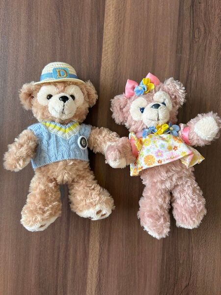 ダッフィー シェリーメイ キーホルダー バッジ 東京ディズニーシー TDS ぬいぐるみバッジ スプリングヴォヤッジ