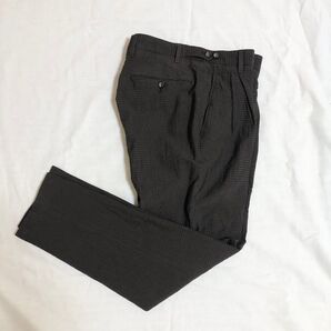 GTA シアサッカー2アウトプリーツスリムフィットパンツ 46(S〜M)