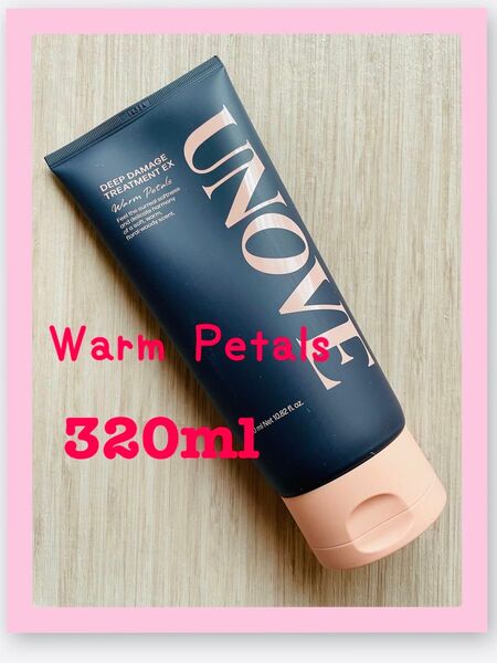 新品未使用アノブUNOVE ディープダメージトリートメントEX Warm Petals 320ml/オリーブヤング