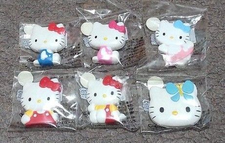 キティ、マグネット、6個セット、ダイカット、平成レトロ、レトロ、平成女児、当時物、希少品、激レア、サンリオ、ハローキティ、かわいい
