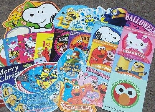 USJ、キティ、スヌーピー、エルモ、モッピー、ミニオン、キャラクター、シール、ステッカー、22枚、非売品、激レア、まとめ売り