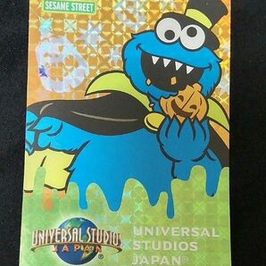 USJ、クッキーモンスター、シール、ステッカー、BIGサイズ、ハロウィン、非売品、レア、JCB、ユニバーサルスタジオジャパン、限定