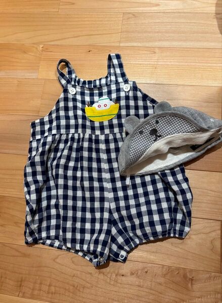 kladskap クレードスコープ UVケア くま耳帽子 ロンパース ベビー服 オーバーオール