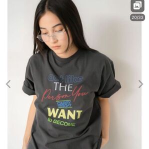 tシャツ カラーロゴルーズTee ungrid