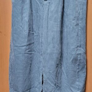 GU 新品 コーデュロイバレルレッグパンツ 3XLサイズ ブルー