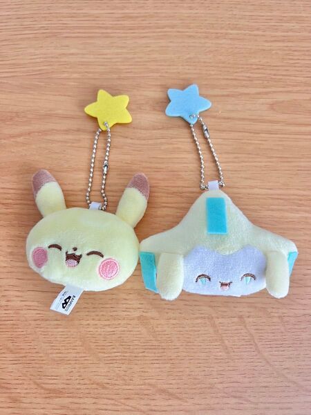 ポケピース ボールチェーン付きぬいぐるみ ジラーチ ピカチュウ マスコット キーホルダー