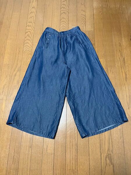 パンツ ボトムス ガウチョパンツ ワイドパンツ ウエストゴム