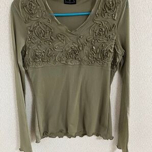 トップス 長袖 カットソー 長袖カットソー Tシャツ 長袖Tシャツ M 薄手