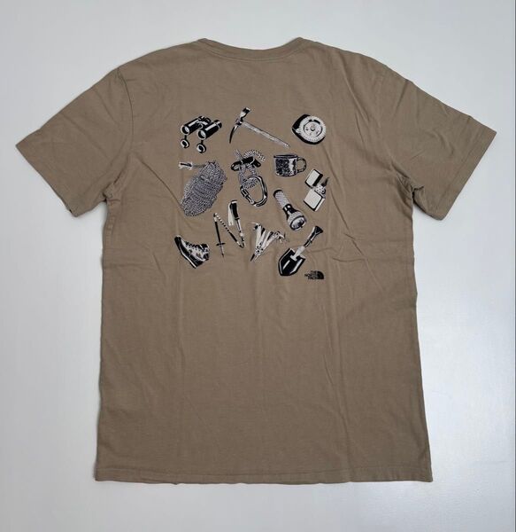 THE NORTH FACE ノースフェイス Tシャツ ベージュ キャンプ アウトドア メンズ M 正規品