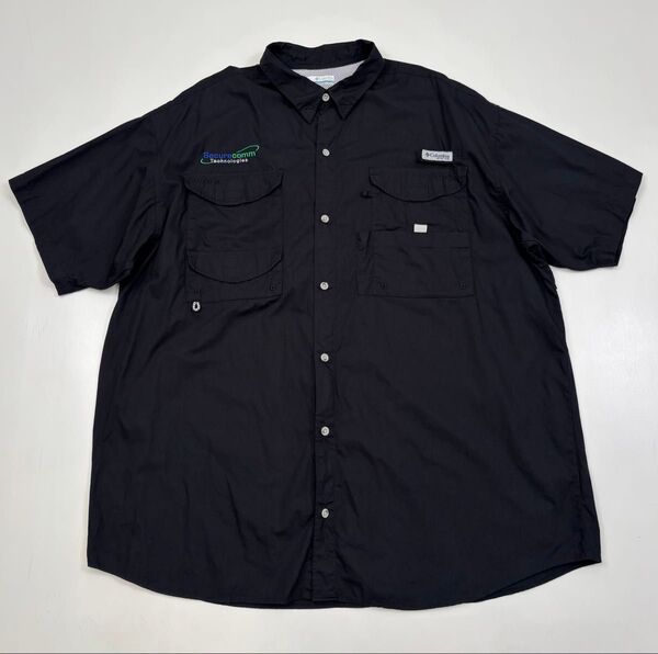 Columbia コロンビアPFG フィッシングシャツ 半袖シャツ メンズ XXL 黒 ブラック コロンビア フィッシング 釣り