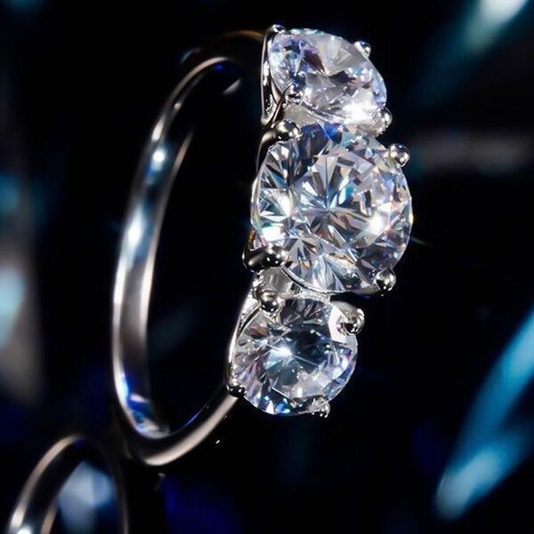 CZダイヤモンド リング 指輪 925シルバー フリーサイズ 婚約 プレゼント ジュエリー ギフト パーティ PT950印刻