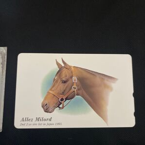 競馬誌ギャロップの読者プレゼント。アレミロード柄のテレホンカードです。未使用品