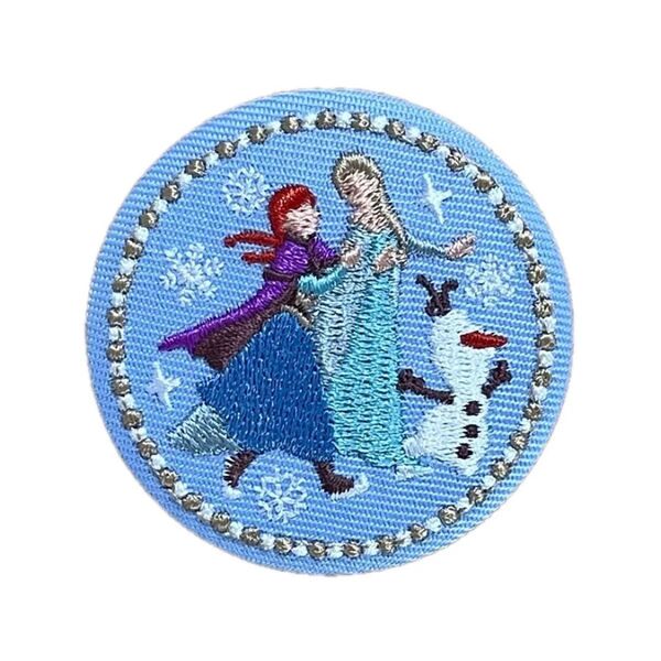 アナと雪の女王 アナ雪 Disney Characters 刺繍缶バッジ ディズニー