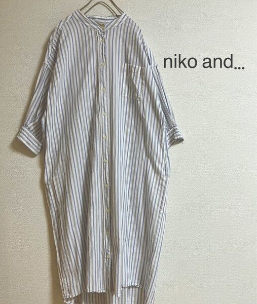 ニコアンド 半袖ワンピース シャツワンピース