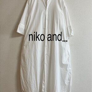 ニコアンド シャツワンピース ロングワンピース 半袖ワンピース