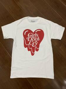 美品☆ [Girls Don't Cry × Champion] フロントハートデザイン 半袖Tシャツ カットソー S ホワイト ガールズドントクライ × チャンピオン