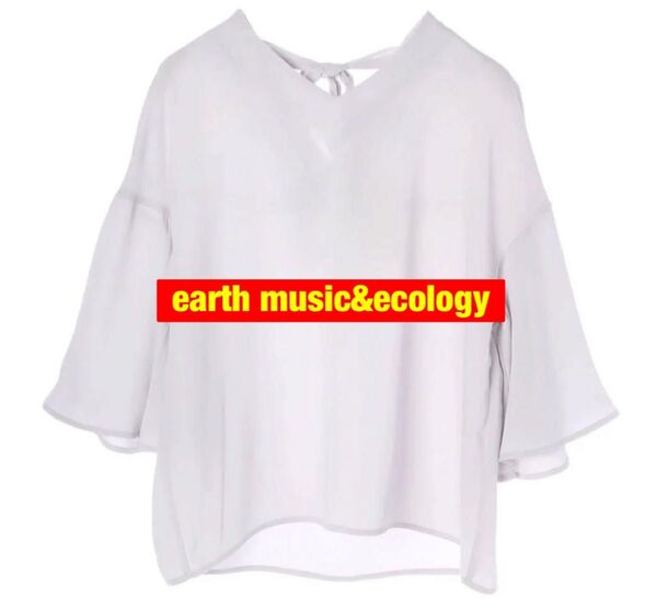 earth music&ecology とろみフレアー袖ブラウス
