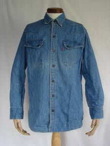  リーバイス 日本製 セルビッジ付きデニムウエスタンシャツ USED加工ショートホーンタグ LEVI STRAUSS Levi's 復刻 ヴィンテージ 54502