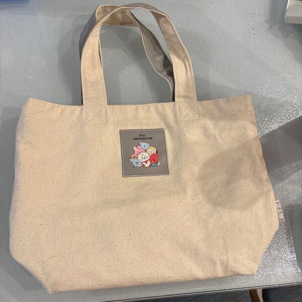 BT21 UNIVERSTAR ミニトートバッグ ベージュ 未使用に近い