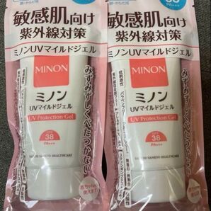ミノンUVマイルドジェル 敏感肌向けSPF38 PA+++70g 2個