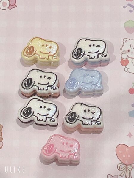 スヌマカロン 7色 デコパーツ
