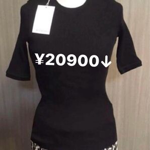 AURALEE カットソー 元値20900円 新品 トップス カットソー 半袖 黒