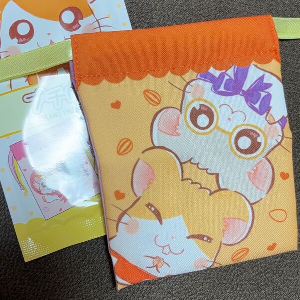 とっとこハム太郎 まいどくん&めがねくん プチ巾着 セリア ダイソー 小物入れ